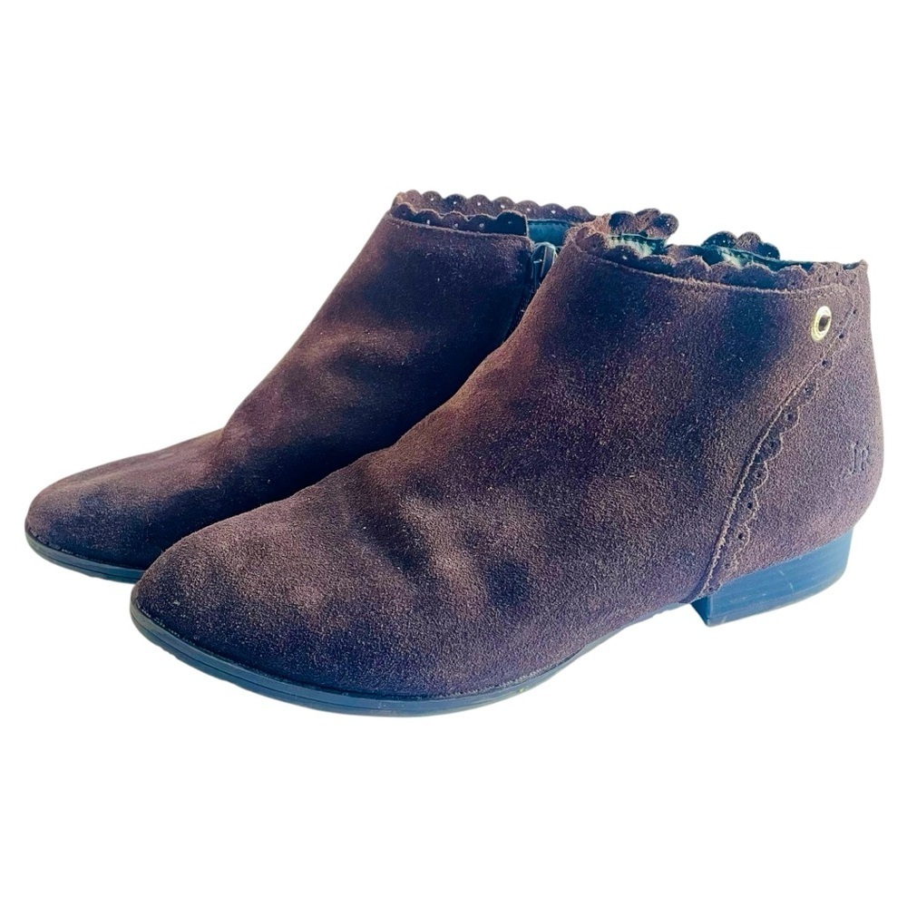 Jack Rogers Brown Suede Ankle Booties Size 7